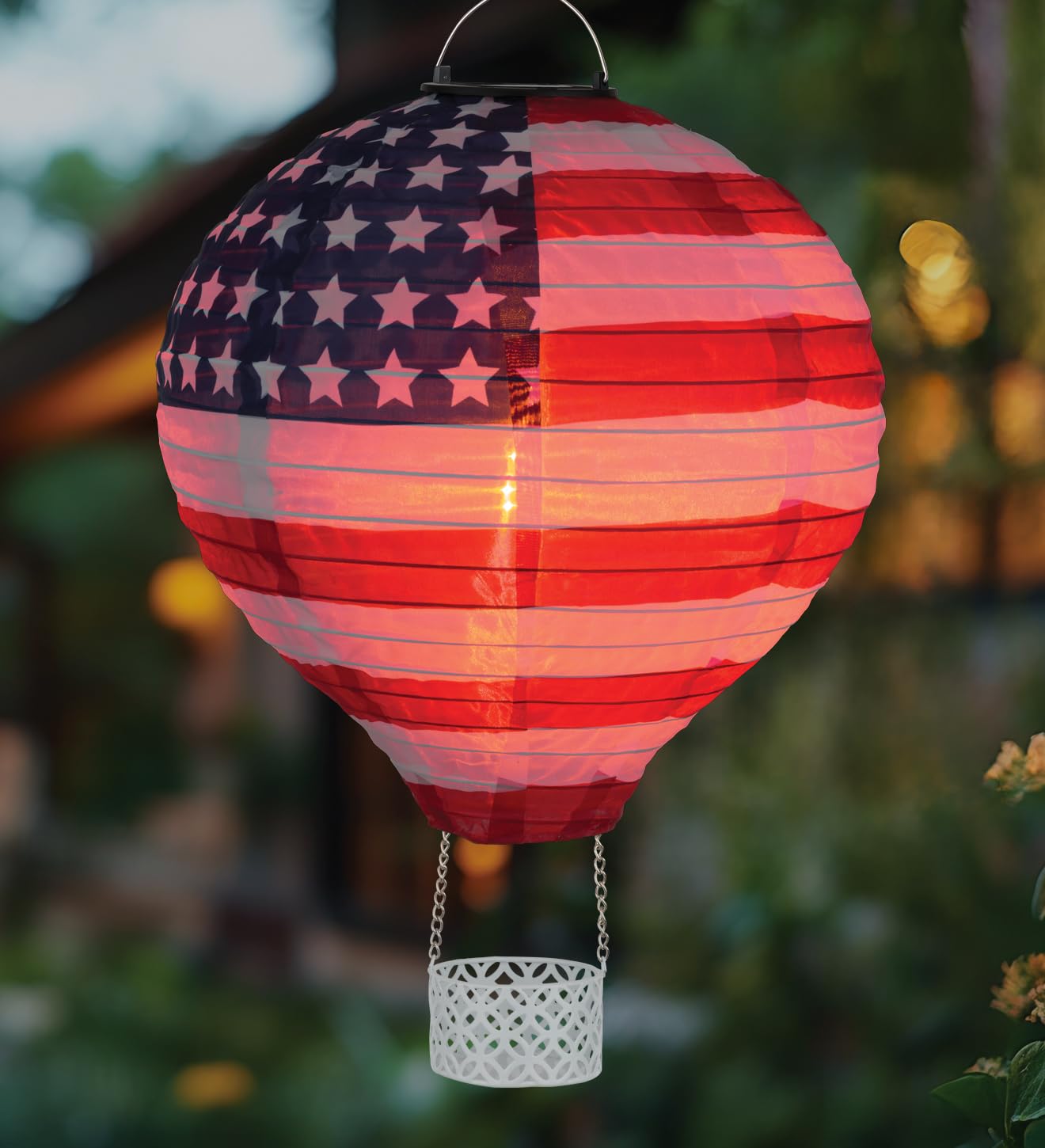 Amazon.com: Regal Art & Gift Patriotic Hot Air Balloon Solar
